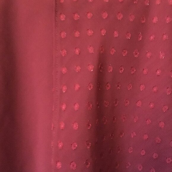 Merlot Multilayered Swiss Dot Blouse - Picture 7 of 16